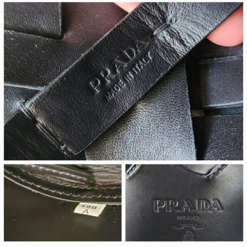 Prada Vitello Intreccio Woven Bucket - Picture 2 of 12